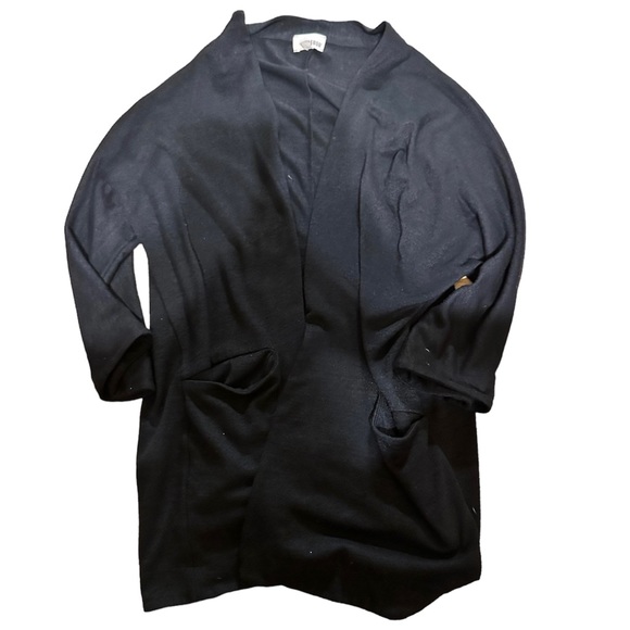 Wilfred Aritzia Cardigan Womens Black Open Front Pockets Small - Picture 2 of 6